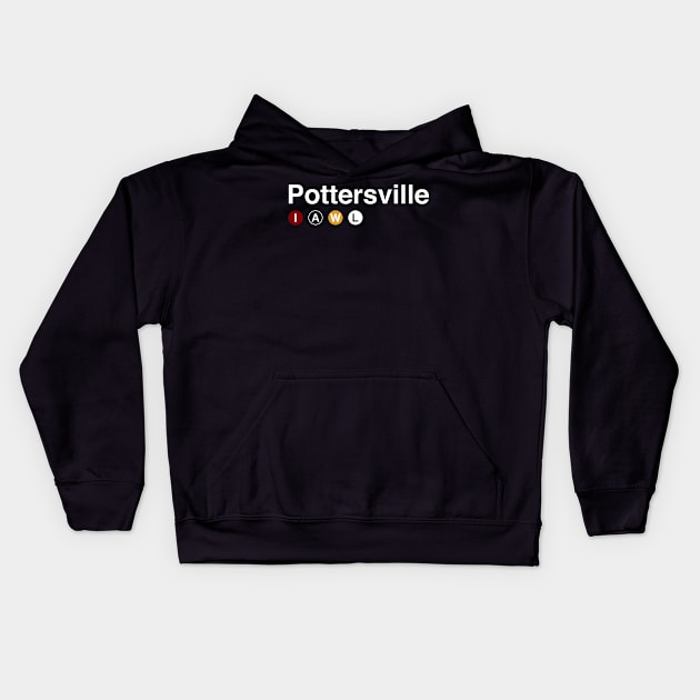 Pottersville Kids Hoodie by huckblade